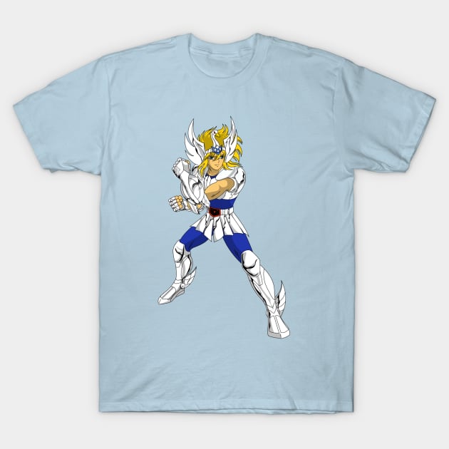 Saint Seiya - Hyoga Cygnus T-Shirt by Nykos